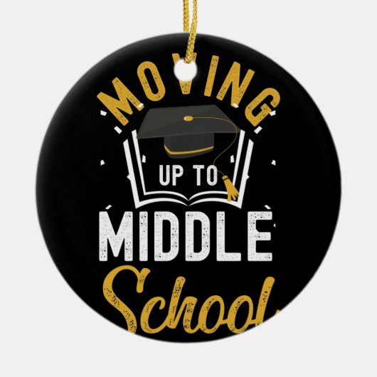 中学校へ進学 セラミックオーナメント (正面)
