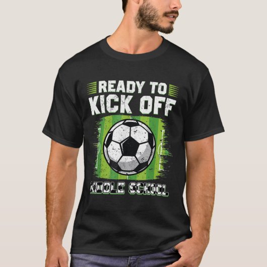 中学校サッカーがキックオフ！1日目 Tシャツ (正面)