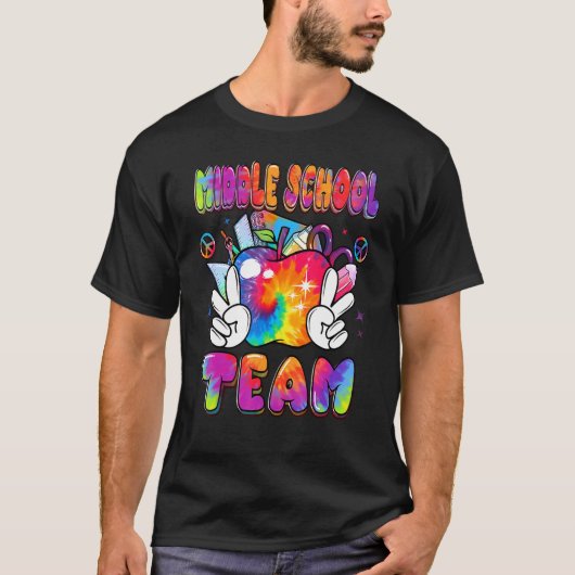 中学校チーム絞り染め新学期 Tシャツ (正面)