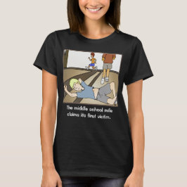 中学校マイルメンズブラックTシャツ Tシャツ