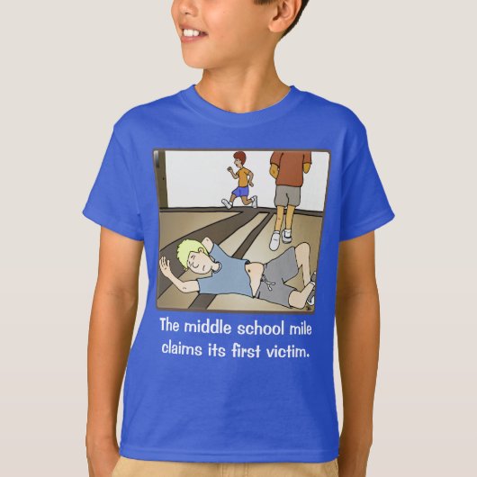 中学校マイルメンズブラックTシャツ Tシャツ (正面)