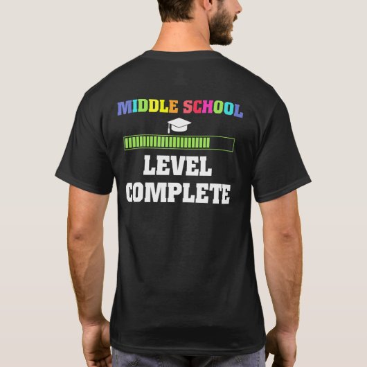 中学校レベルのロードバー完了 Tシャツ (裏面)