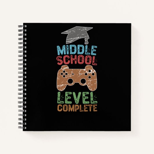 中学校レベルの修了 – 卒業祝い ノートブック (正面)