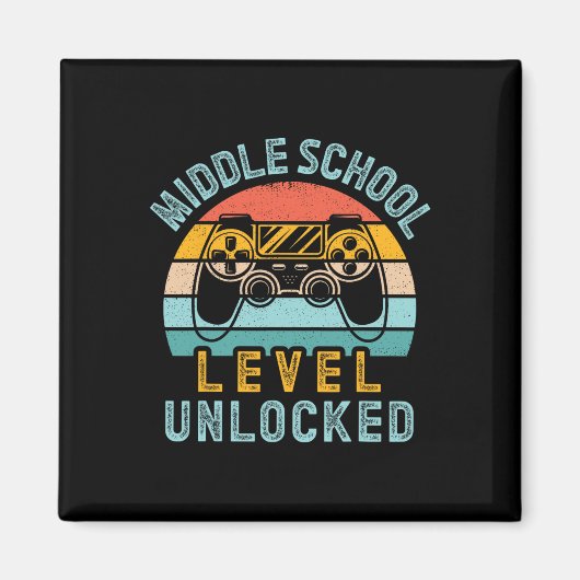 中学校レベル アンロック ビデオゲーム バイク通学 マグネット (正面)