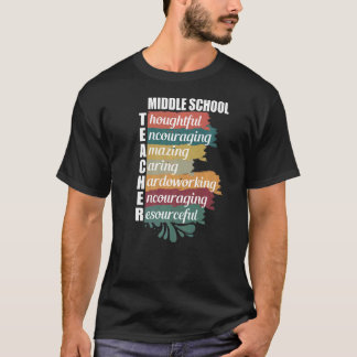 中学校ヴィンテージレトロ先生 感動的 Tシャツ