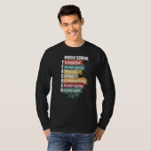 中学校ヴィンテージレトロ先生 感動的 Tシャツ (正面フル)
