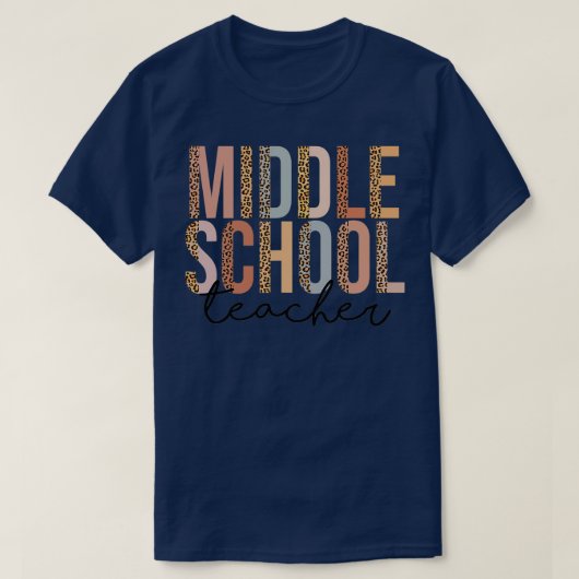 中学校先生100日の学校に戻る Tシャツ (デザイン正面)