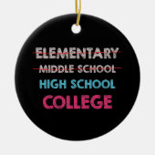 中学校卒業生ギフト中学校卒業 セラミックオーナメント (正面)