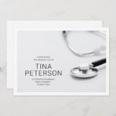 中学校卒業発表 招待状 (正面/裏面)