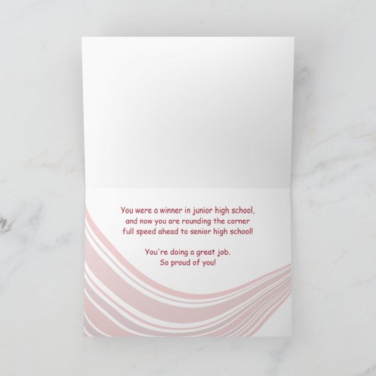 中学校卒業野球こうもりと帽子 カード (内部)