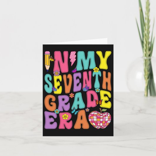 中学校時代の私 中学校に戻る 7年生の時代 カード (正面)