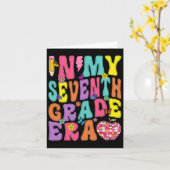 中学校時代の私 中学校に戻る 7年生の時代 カード (黄色い花)