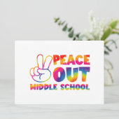 中学校最後の日 タイダイ染めでさようなら 案内状 (スタンド正面)