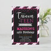 中学生から高校生への誕生日パーティーの招待状 招待状 (スタンド正面)