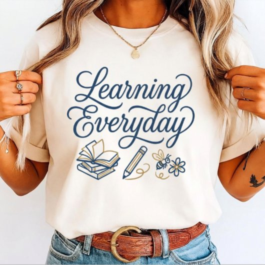 中学生のための日常学習カリグラフィー Tシャツ