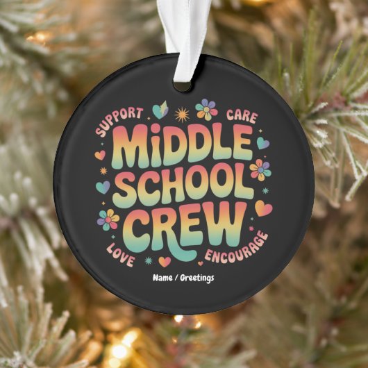 中学生クルーヴィンテージ先生学生ギフト オーナメント (ツリー)