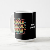 中学生クルーヴィンテージ先生学生ギフト コーヒーマグカップ (正面左)