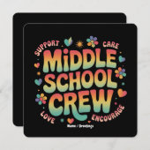 中学生クルーヴィンテージ先生学生ギフト 招待状 (正面/裏面)