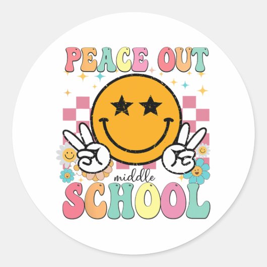 中学生Groovy卒業Scの最終日 ラウンドシール (正面)