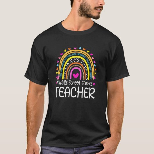 中学科学先生ボホレインボーアプレッチ Tシャツ (正面)