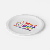 中学絞り染め最終日 ペーパープレート (アングル)