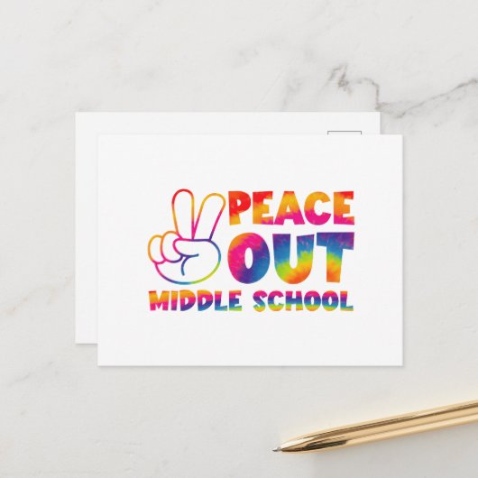 中学絞り染め最終日 ポストカード (正面/裏面インサイチュ)