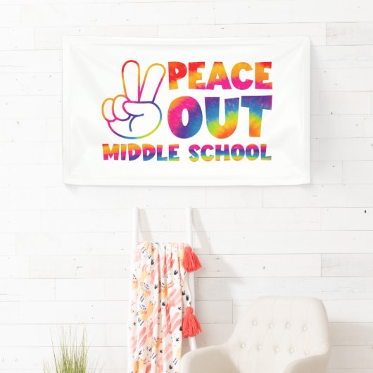 中学絞り染め最終日 横断幕 (インサイチュ)