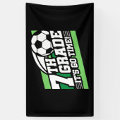 中学1年生 サッカー フットボール 学校初日 横断幕 (縦)