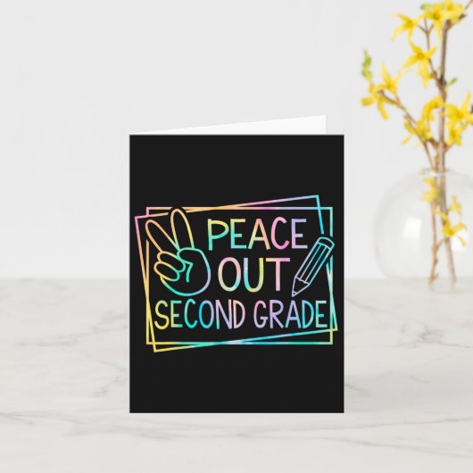 中学2年生の最後の日Bの平和 カード (黄色い花)