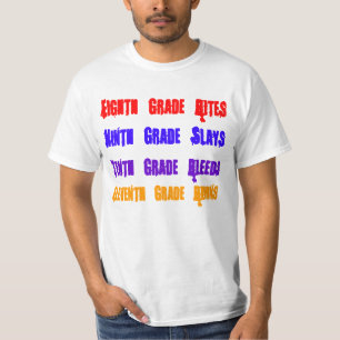 中学3年生の中学2年生のかみ傷は、第10 Gr…殺害します Tシャツ