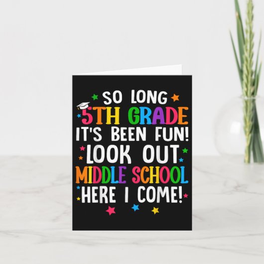 中学5年生から中学まで カード (正面)