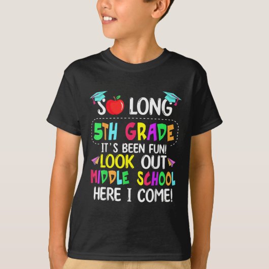 中学5年生から中学まで Tシャツ (正面)