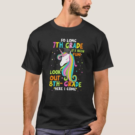 中学7年生8年生から卒業来ます Tシャツ (正面)