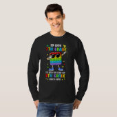 中学7年生8年生の長い来こそポップ・アートのGla Tシャツ (正面フル)