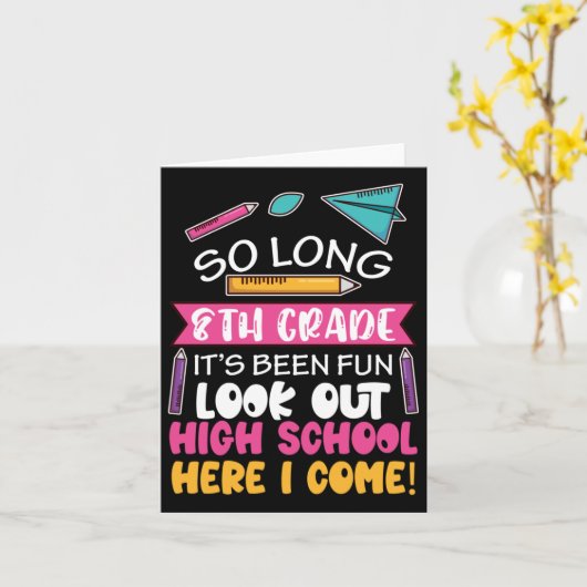 中学8年生から中学 カード (黄色い花)