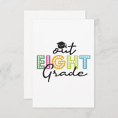 中学8年生の卒業シニアサマーバケーション サンキューカード (正面/裏面)