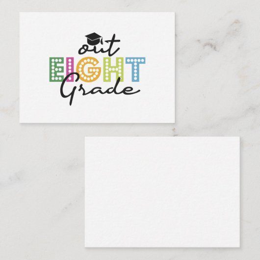 中学8年生の卒業シニアサマーバケーション ノートカード (正面/裏面)