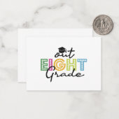 中学8年生の卒業シニアサマーバケーション ノートカード (正面/裏面インサイチュ)