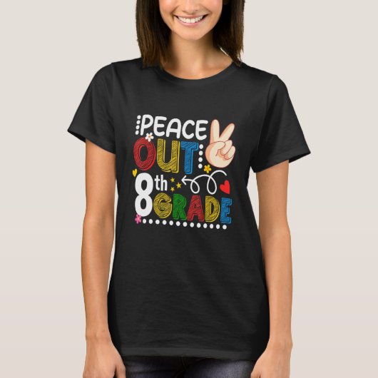 中学8年生の最後の日の先生学生Su Tシャツ (正面)