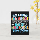 中学8年生ハローハイスクール卒業おもしろい カード (黄色い花)