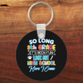 中学8年生ハローハイスクール卒業おもしろい キーホルダー (正面)