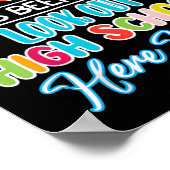 中学8年生ハローハイスクール卒業おもしろい ポスター (角)