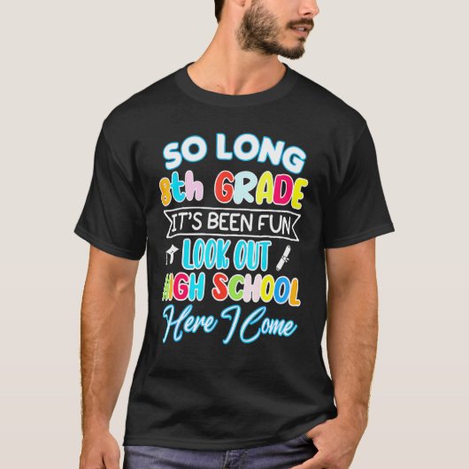 中学8年生ハロー卒業ハップ Tシャツ (正面)