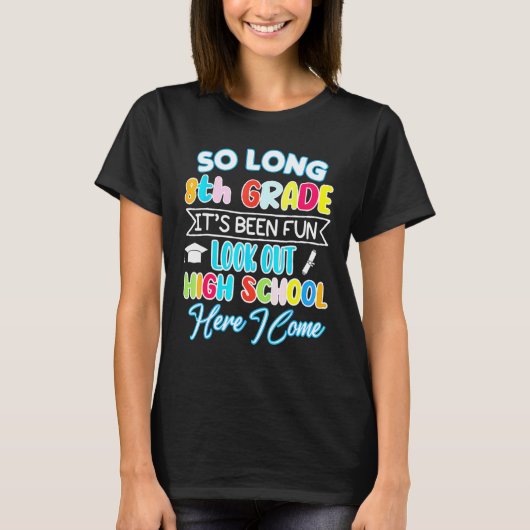 中学8年生ハロー卒業ハップ Tシャツ (正面)