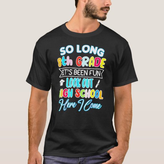 中学8年生ハロー卒業ハップ Tシャツ (正面)
