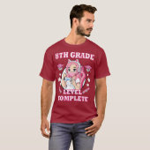 中学8年生レベルが終了しました 面白いゲームの卒業 Tシャツ (正面フル)