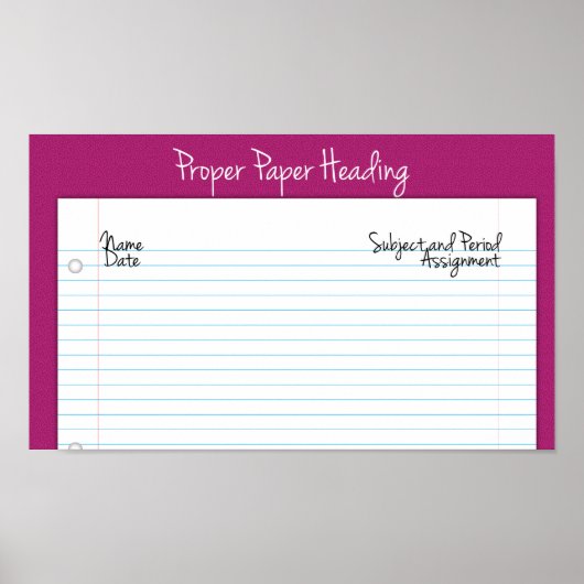 中学・高校紙向け適切なポスター ポスター (正面)