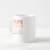 中寿命危機のロックと負荷おもしろい – 中寿命危機 コーヒーマグカップ (正面左)