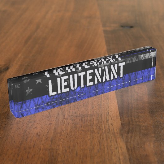 中尉の青線フラ動揺してグ デスクネームプレート (側面)