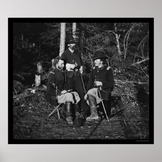 中尉カスター、ボーエン、ジョーンズ1862 ポスター (正面)